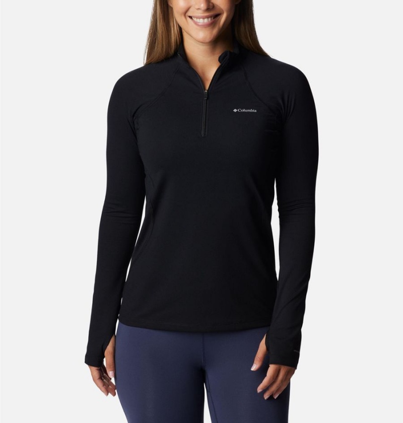 Columbia Omni Heat Midweight Baselayer Half Zip Women\'s Pullover Black | IGWLJQ-945
