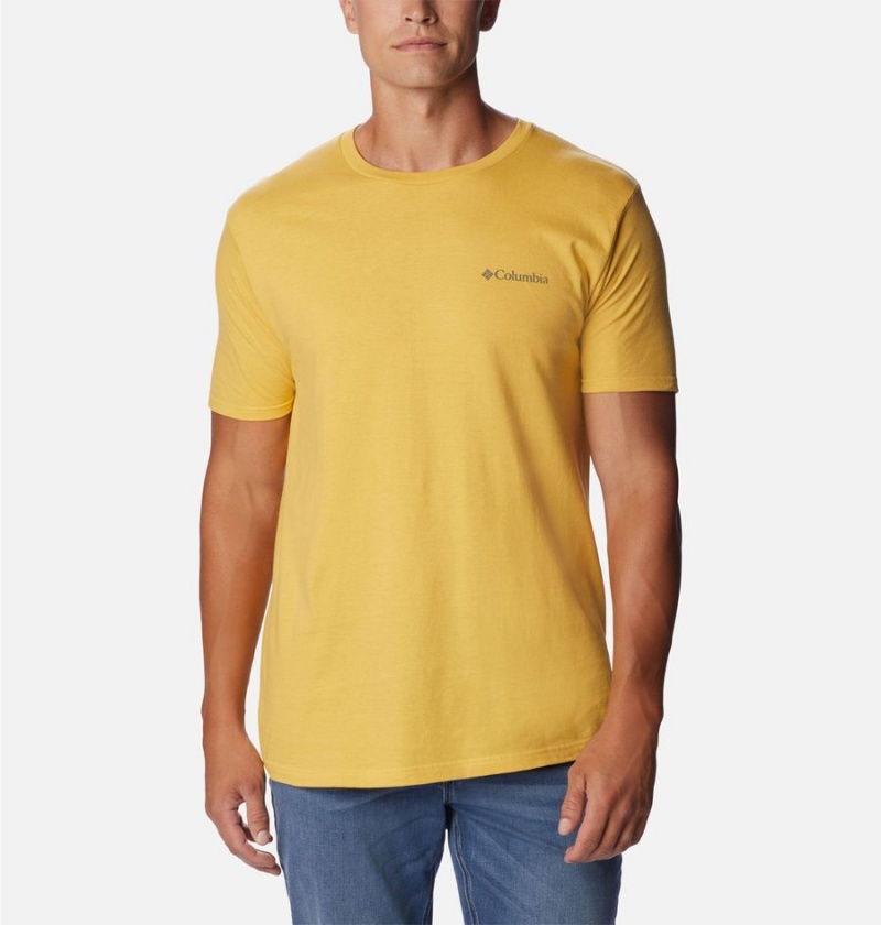Columbia Orla Graphic Men's T-Shirt Yellow | QWGJKI-512