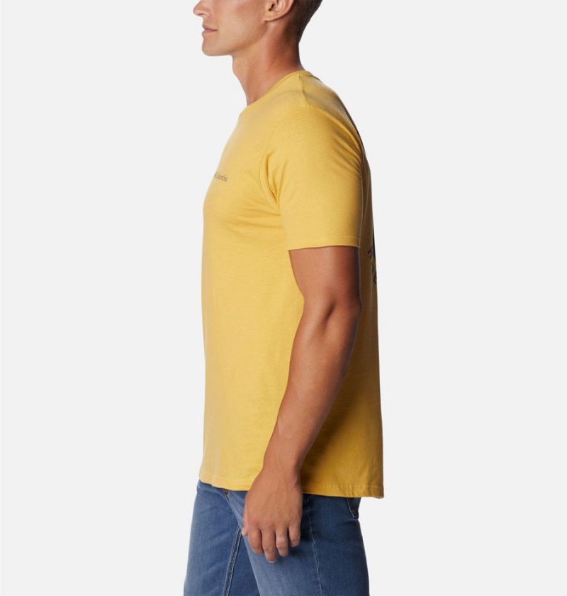 Columbia Orla Graphic Men's T-Shirt Yellow | QWGJKI-512