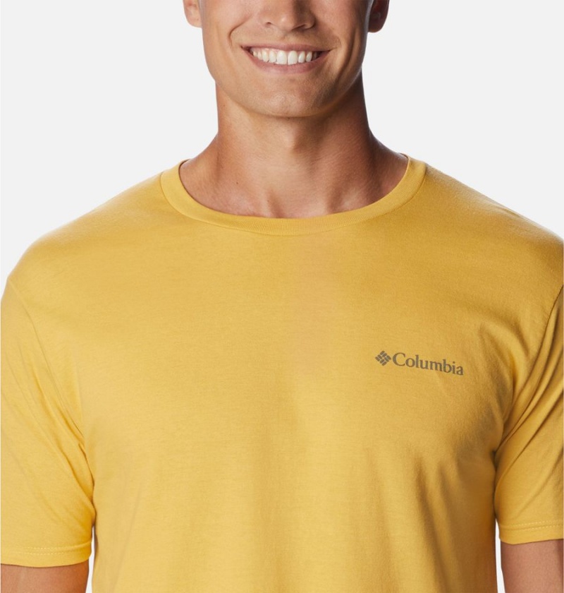 Columbia Orla Graphic Men's T-Shirt Yellow | QWGJKI-512