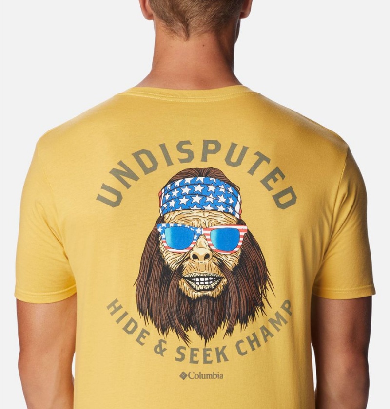 Columbia Orla Graphic Men's T-Shirt Yellow | QWGJKI-512