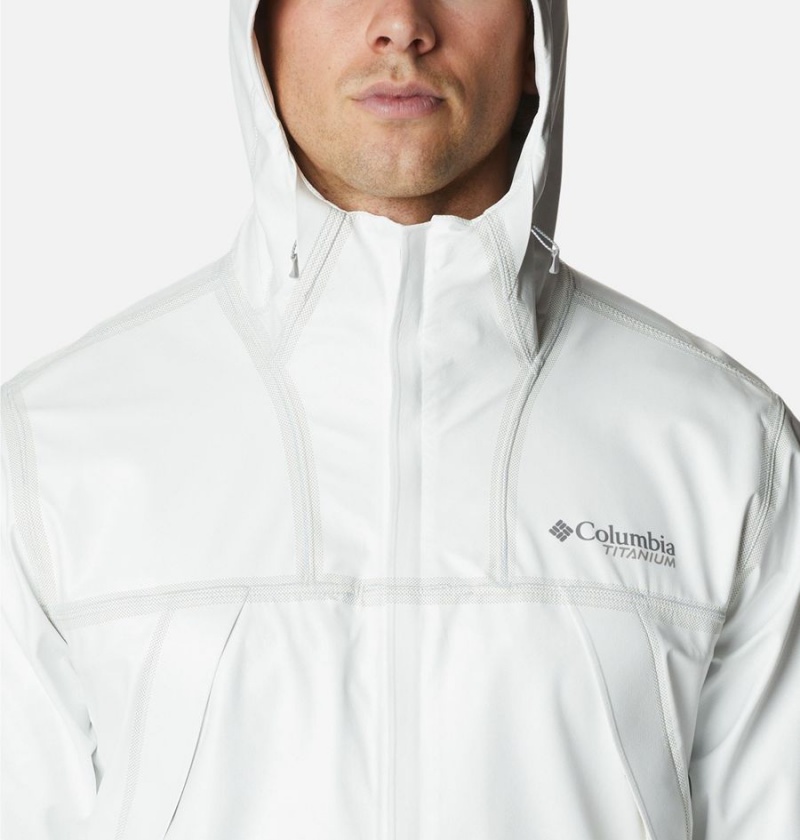 Columbia OutDry Extreme Eco II Tech Shell Men's Rain Jacket White | NJIGQP-250