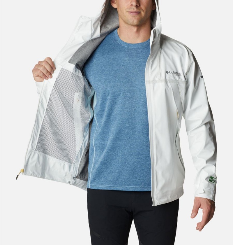 Columbia OutDry Extreme Eco II Tech Shell Men's Rain Jacket White | NJIGQP-250