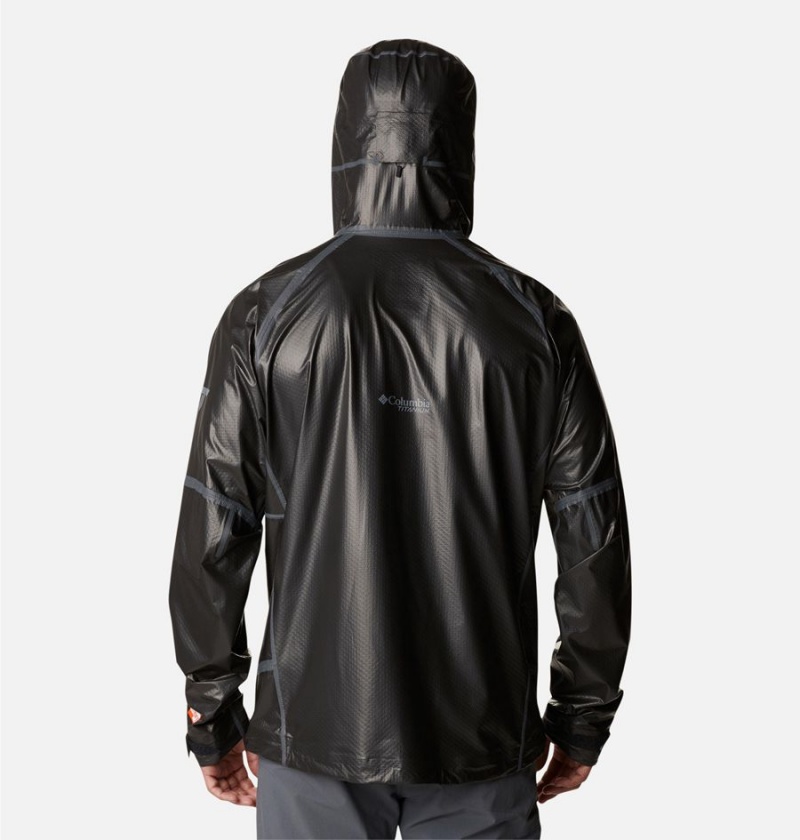 Columbia OutDry Extreme Mesh Hooded Shell Men's Rain Jacket Black | CEMQTZ-142