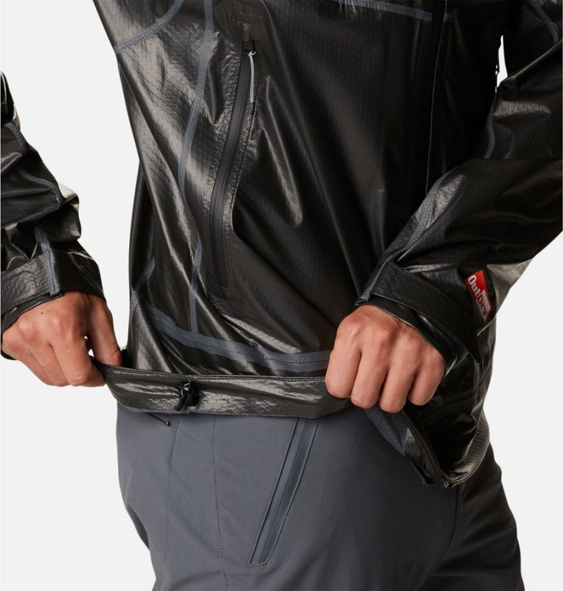 Columbia OutDry Extreme Mesh Hooded Shell Men's Rain Jacket Black | CEMQTZ-142