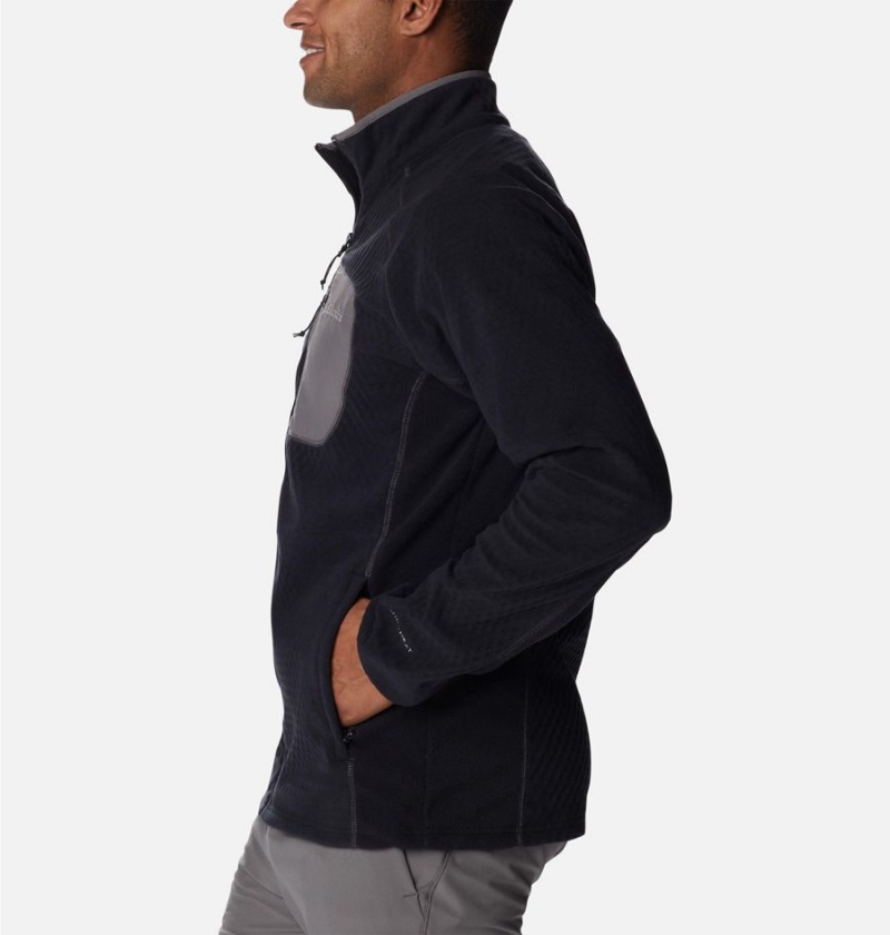 Columbia Outdoor Tracks Full Zip Men's Fleece Jacket Black | ZTRWIJ-973