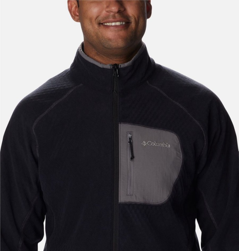 Columbia Outdoor Tracks Full Zip Men's Fleece Jacket Black | ZTRWIJ-973
