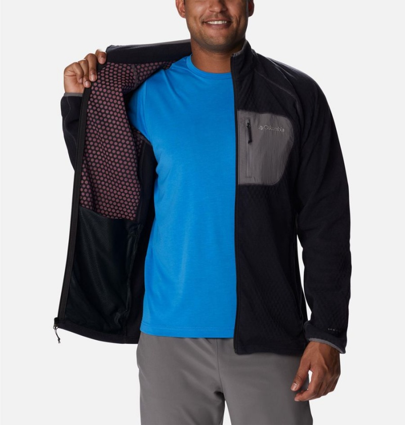 Columbia Outdoor Tracks Full Zip Men's Fleece Jacket Black | ZTRWIJ-973
