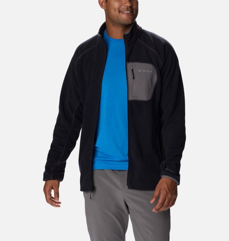 Columbia Outdoor Tracks Full Zip Men's Fleece Jacket Black | ZTRWIJ-973