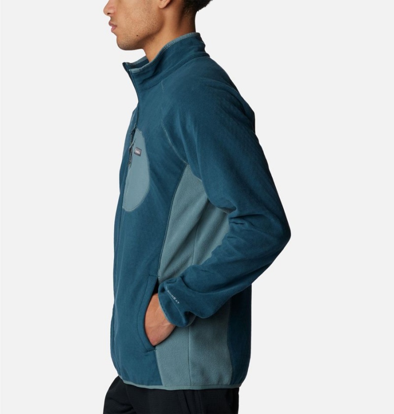 Columbia Outdoor Tracks Full Zip Men's Fleece Jacket Turquoise | NYQDWL-451