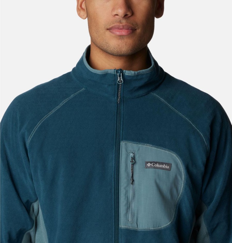Columbia Outdoor Tracks Full Zip Men's Fleece Jacket Turquoise | NYQDWL-451