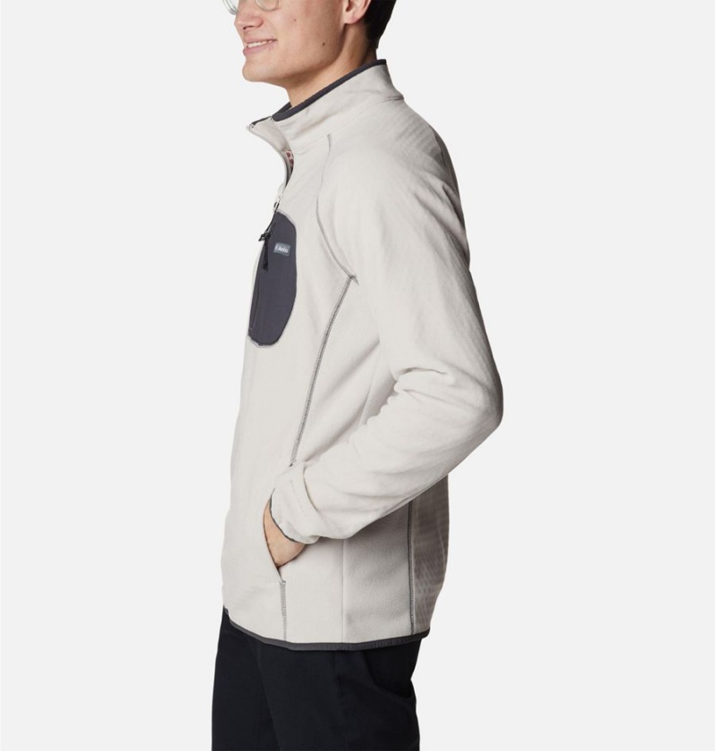 Columbia Outdoor Tracks Full Zip Men's Fleece Jacket White | LWBITQ-895