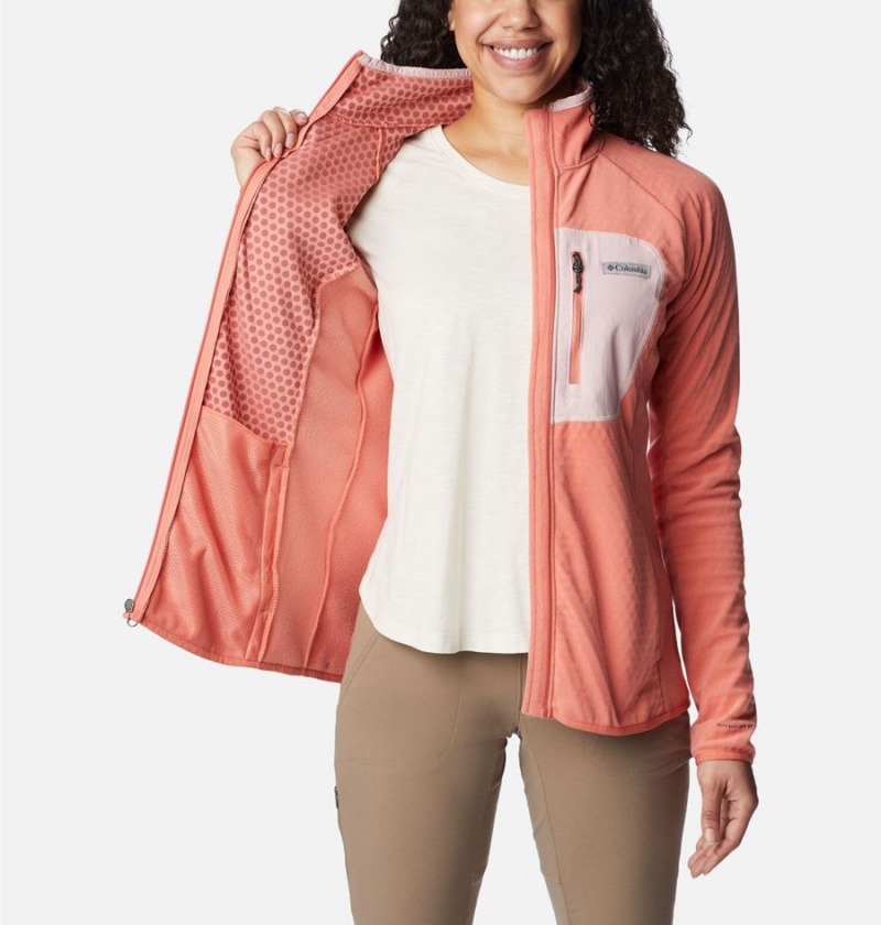 Columbia Outdoor Tracks Full Zip Women's Fleece Jacket Coral | FGZTSD-350
