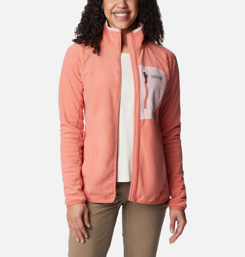 Columbia Outdoor Tracks Full Zip Women's Fleece Jacket Coral | FGZTSD-350