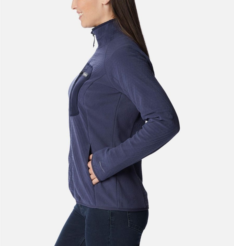 Columbia Outdoor Tracks Full Zip Women's Fleece Jacket Navy | RLCEJS-231