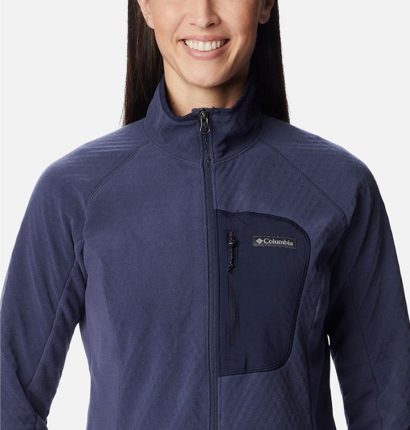 Columbia Outdoor Tracks Full Zip Women's Fleece Jacket Navy | RLCEJS-231