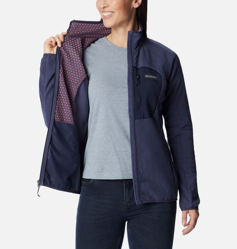 Columbia Outdoor Tracks Full Zip Women's Fleece Jacket Navy | RLCEJS-231