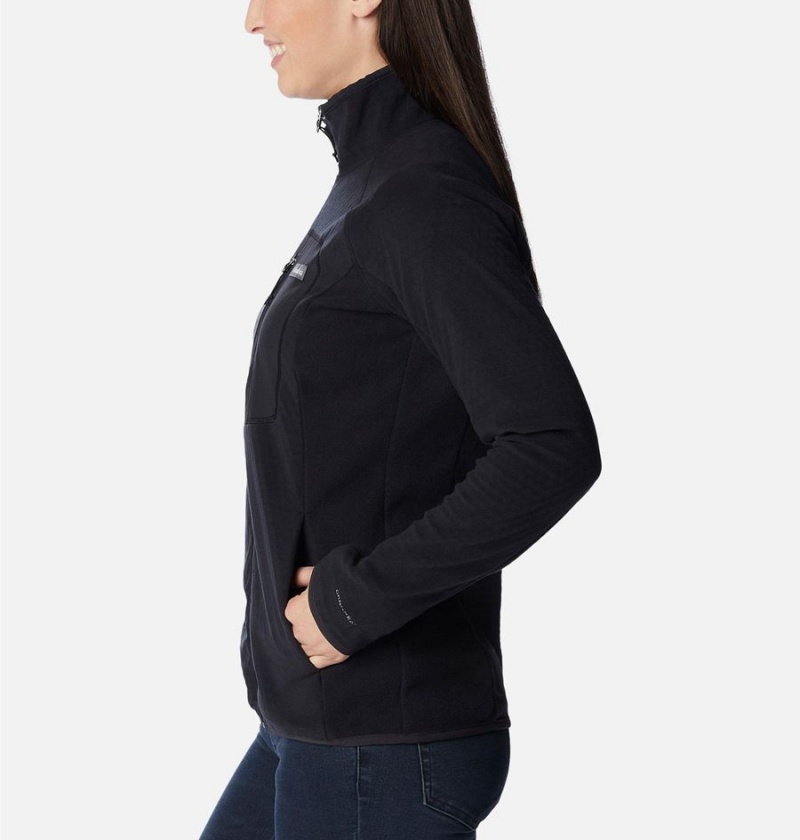Columbia Outdoor Tracks Full Zip Women's Fleece Jacket Black | QEGBXL-469