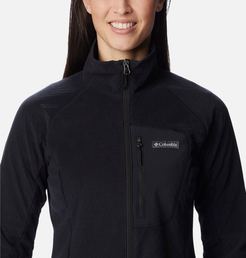 Columbia Outdoor Tracks Full Zip Women's Fleece Jacket Black | QEGBXL-469