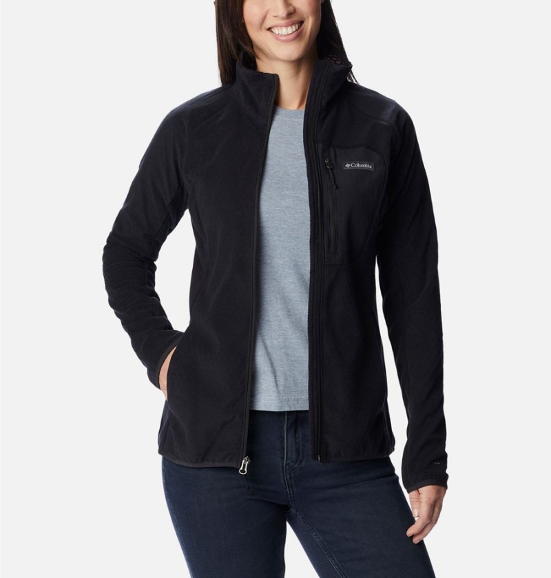Columbia Outdoor Tracks Full Zip Women's Fleece Jacket Black | QEGBXL-469