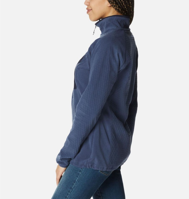 Columbia Outdoor Tracks Half Zip Fleece Women's Pullover Navy | PKMURY-426