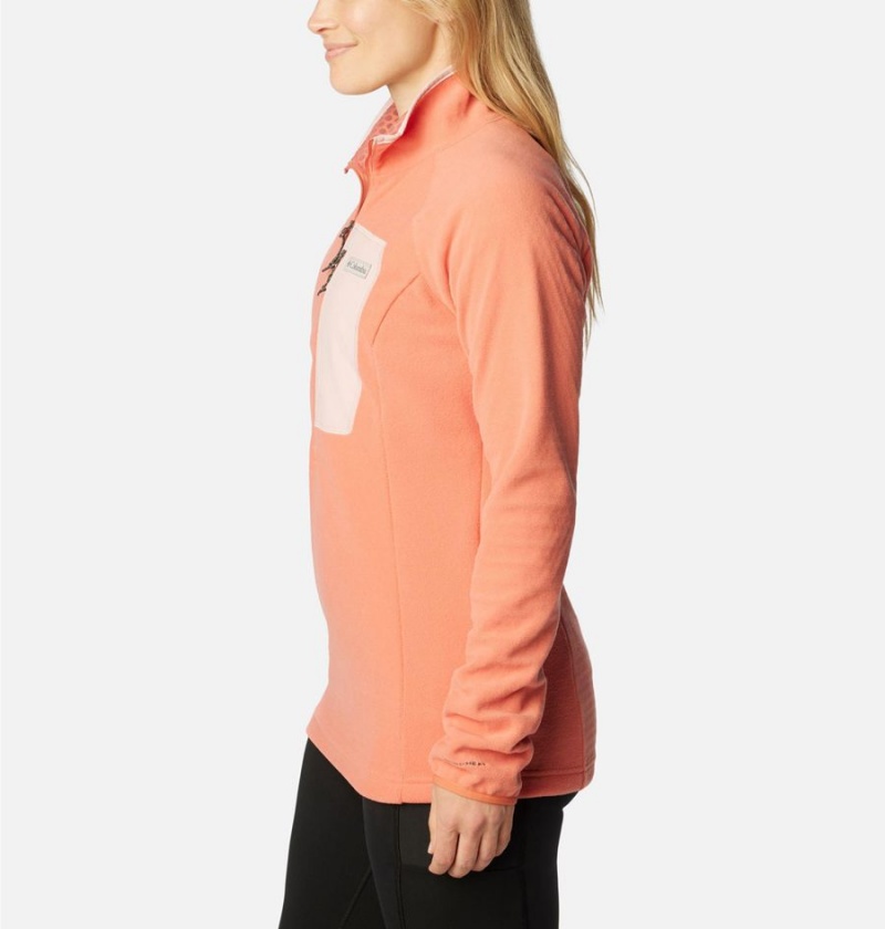 Columbia Outdoor Tracks Half Zip Fleece Women's Pullover Coral | XANFYI-842
