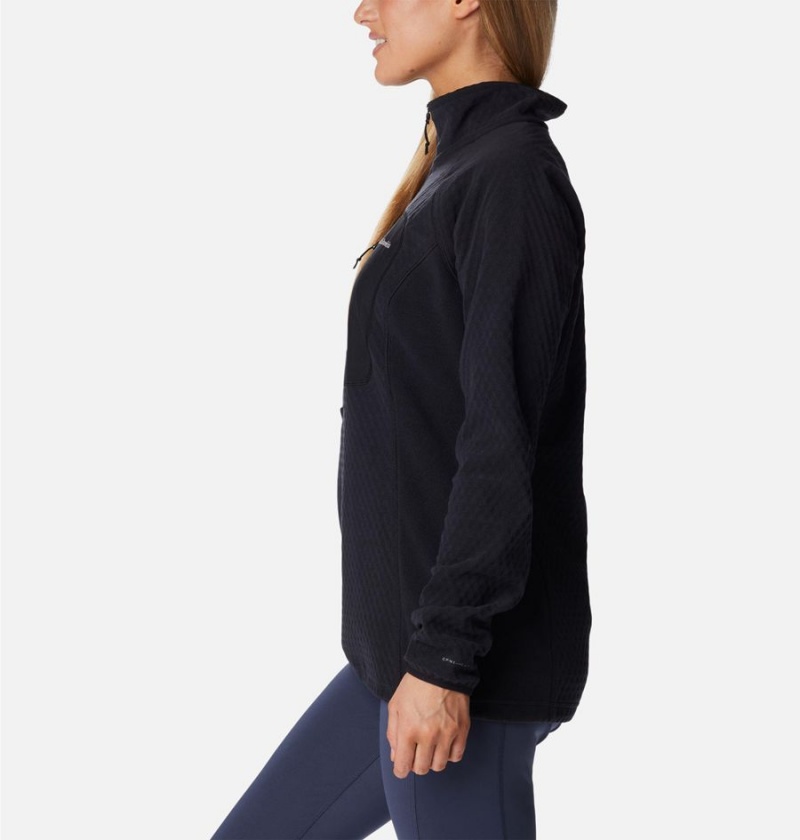 Columbia Outdoor Tracks Half Zip Fleece Women's Pullover Black | QFSJNO-306