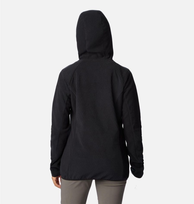 Columbia Outdoor Tracks Hooded Full Zip Women's Fleece Jacket Black | YMXLPK-582