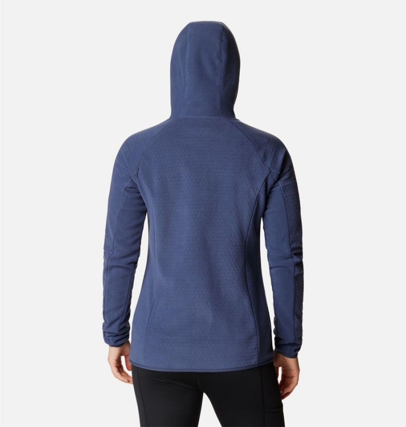 Columbia Outdoor Tracks Hooded Full Zip Women's Fleece Jacket Navy | QNCDIR-138