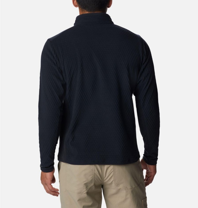 Columbia Overlook Pass Half Zip Shirt Men's Pullover Black | XKQBYP-297
