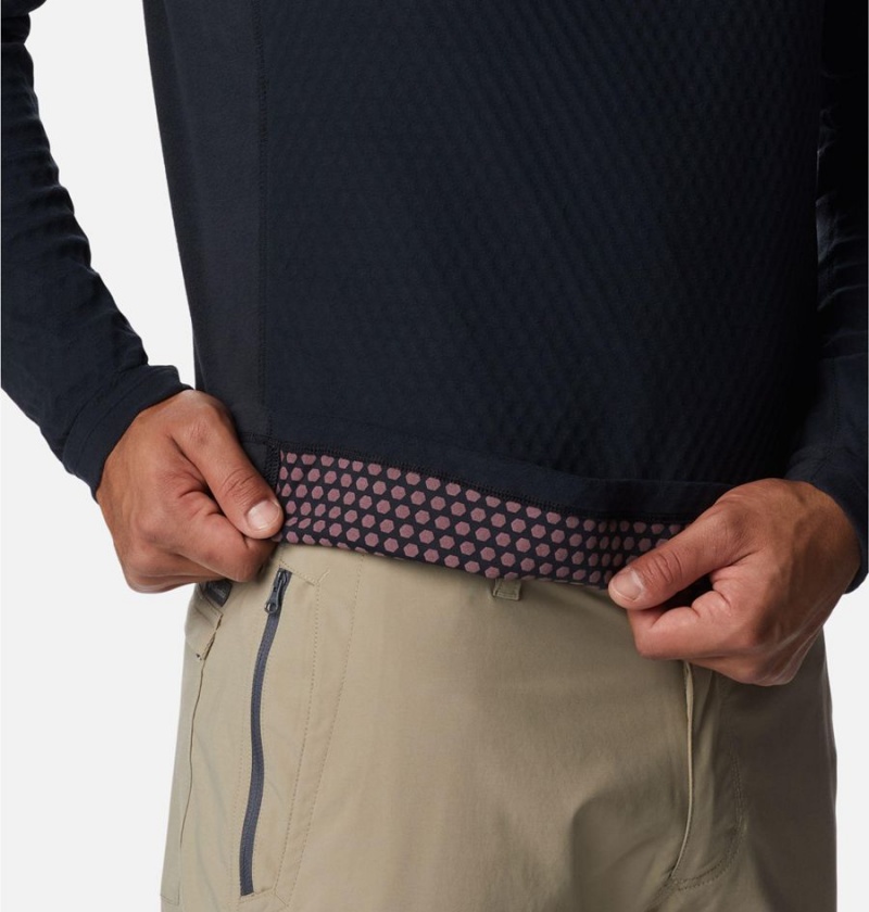 Columbia Overlook Pass Half Zip Shirt Men's Pullover Black | XKQBYP-297