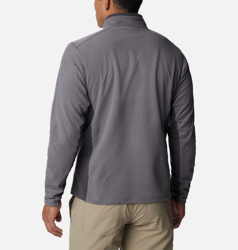 Columbia Overlook Pass Half Zip Shirt Men's Pullover Grey | DEZAYW-851