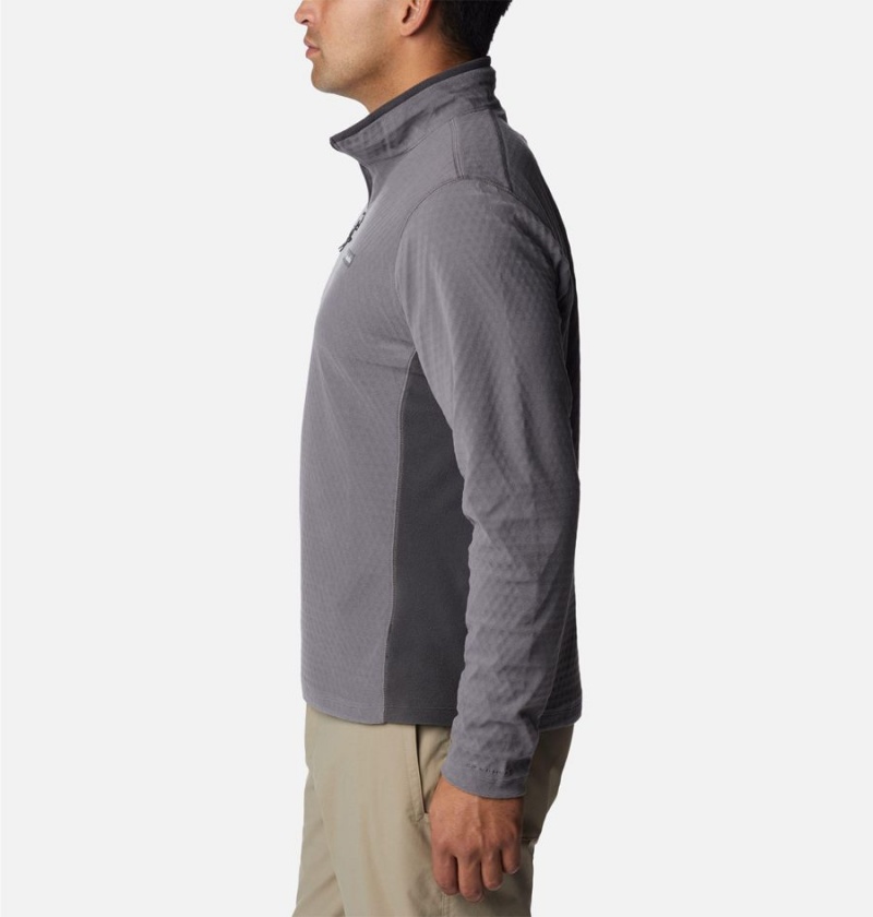 Columbia Overlook Pass Half Zip Shirt Men's Pullover Grey | DEZAYW-851