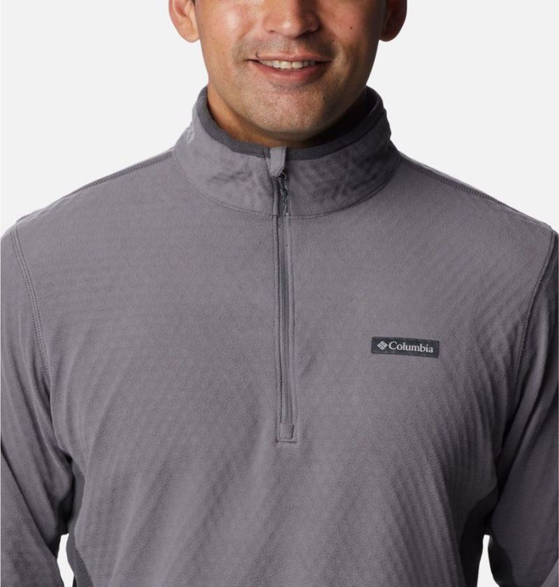 Columbia Overlook Pass Half Zip Shirt Men's Pullover Grey | DEZAYW-851