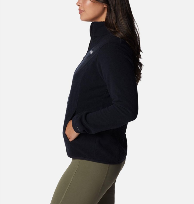 Columbia Overlook Trail Full Zip Women's Fleece Jacket Black | XBGAFV-945