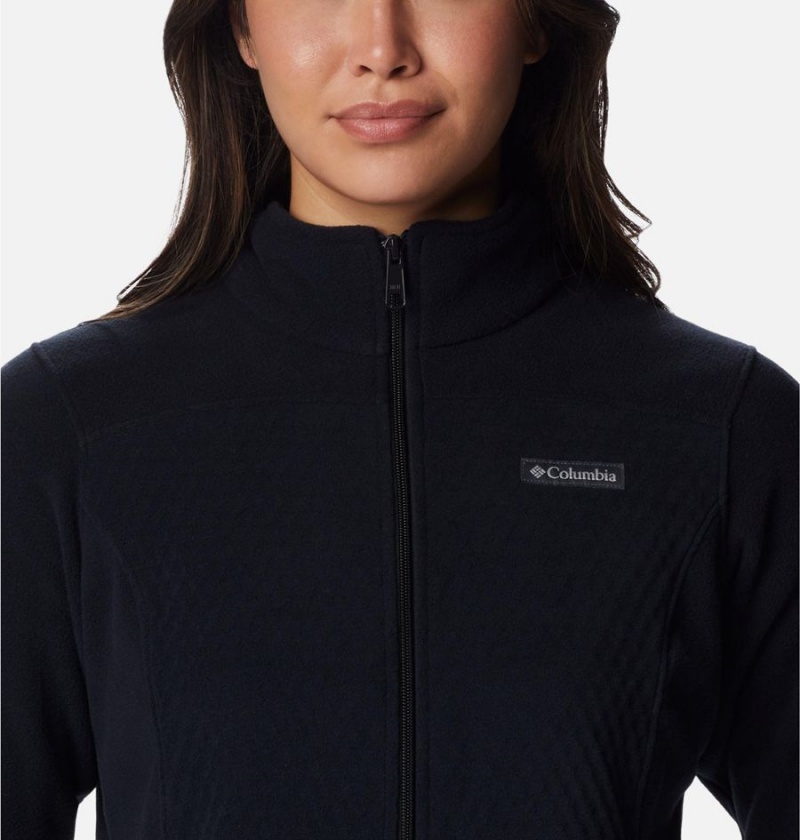 Columbia Overlook Trail Full Zip Women's Fleece Jacket Black | XBGAFV-945