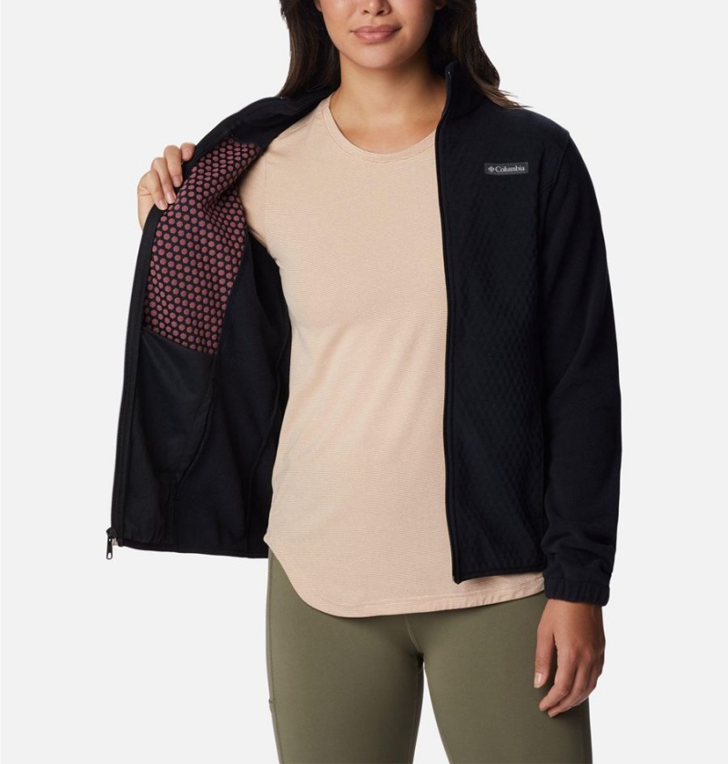 Columbia Overlook Trail Full Zip Women's Fleece Jacket Black | XBGAFV-945
