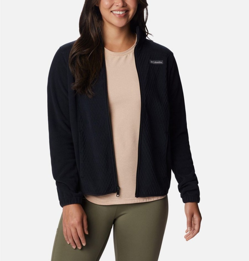 Columbia Overlook Trail Full Zip Women's Fleece Jacket Black | XBGAFV-945