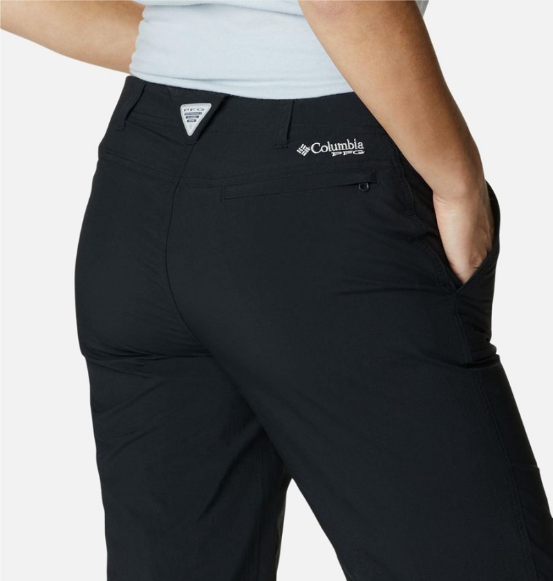 Columbia PFG Aruba Roll Up Women's Pants Black | UJCAWK-128