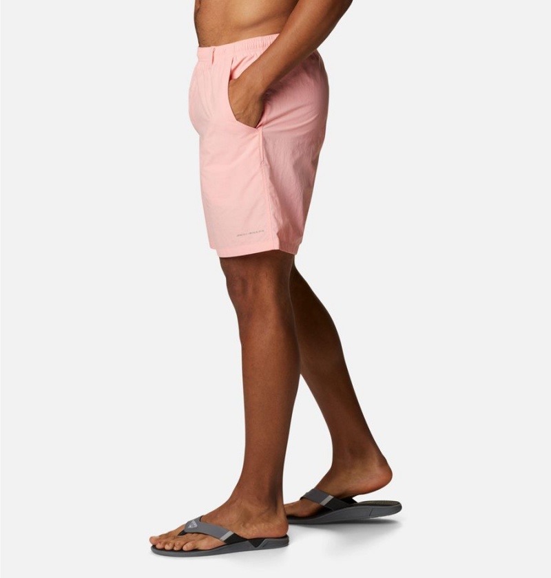 Columbia PFG Backcast III Water Men's Shorts Pink | EQPMWD-641