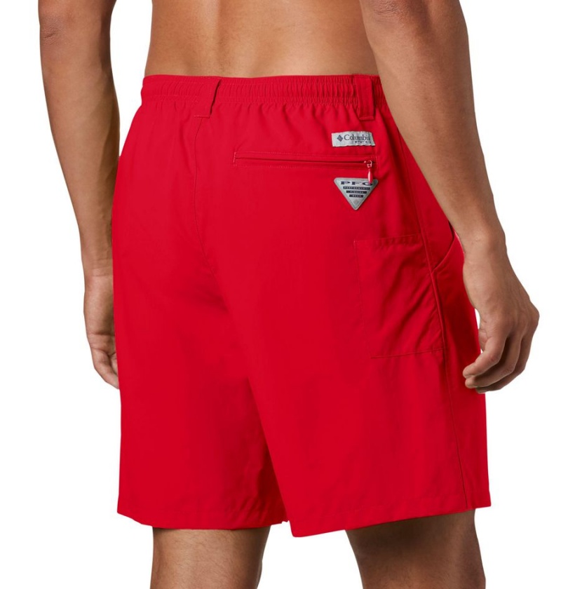 Columbia PFG Backcast III Water Men's Shorts Red | NEICSL-845