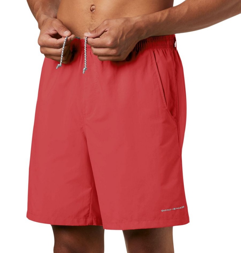 Columbia PFG Backcast III Water Men's Shorts Red | PGUDZK-934