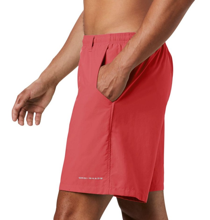 Columbia PFG Backcast III Water Men's Shorts Red | PGUDZK-934