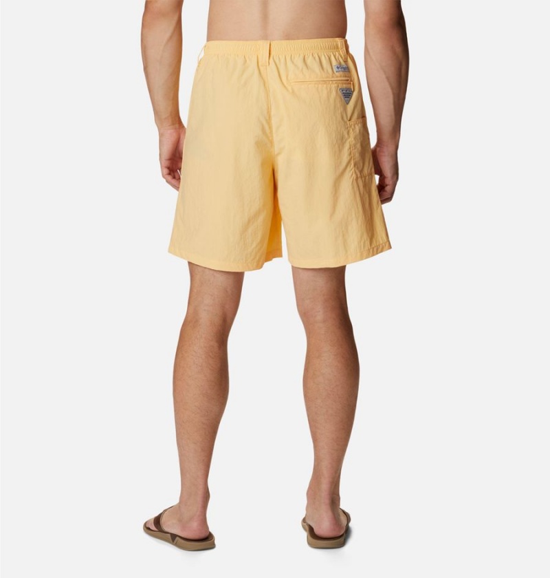 Columbia PFG Backcast III Water Men's Shorts Yellow | CXNJOU-085