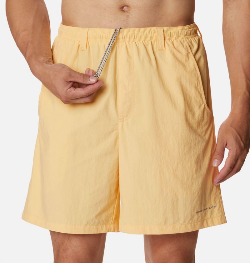 Columbia PFG Backcast III Water Men's Shorts Yellow | CXNJOU-085