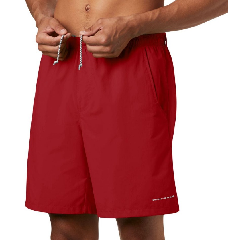 Columbia PFG Backcast III Water Men's Shorts Red | ZRANFX-724