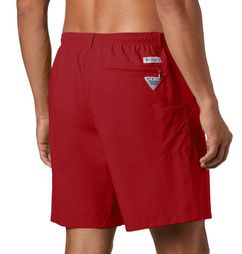 Columbia PFG Backcast III Water Men's Shorts Red | ZRANFX-724