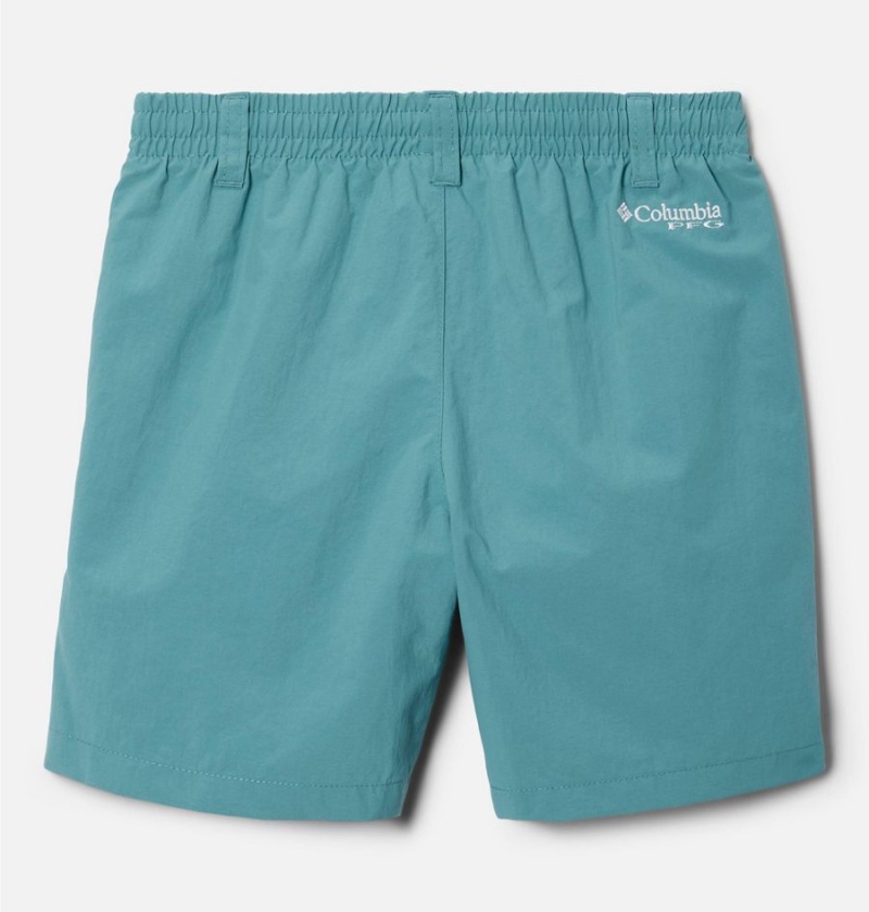 Columbia PFG Backcast Kids' Shorts Turquoise | GBPJYN-207