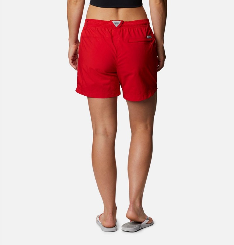 Columbia PFG Backcast Water Women's Shorts Red | AHFMQC-705