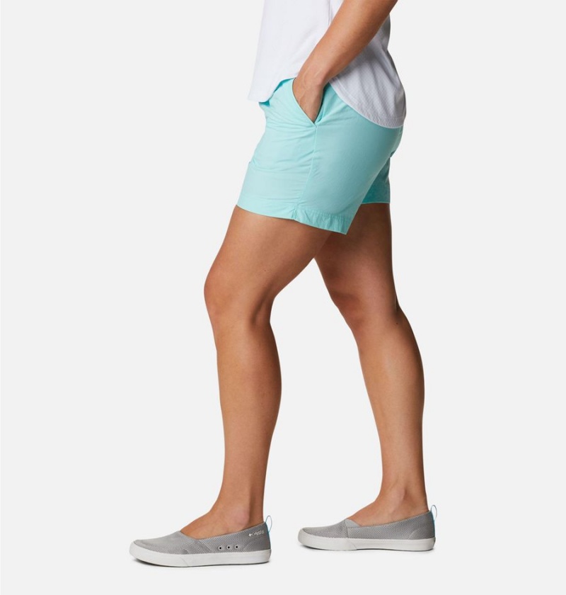Columbia PFG Backcast Water Women's Shorts Turquoise | NZDSAR-814